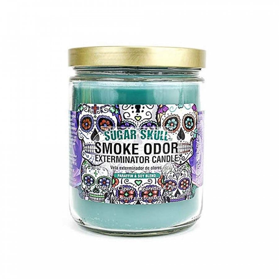 Smoke Odor Exterminator | 13oz Glass Jar Candle - Sugar Skull