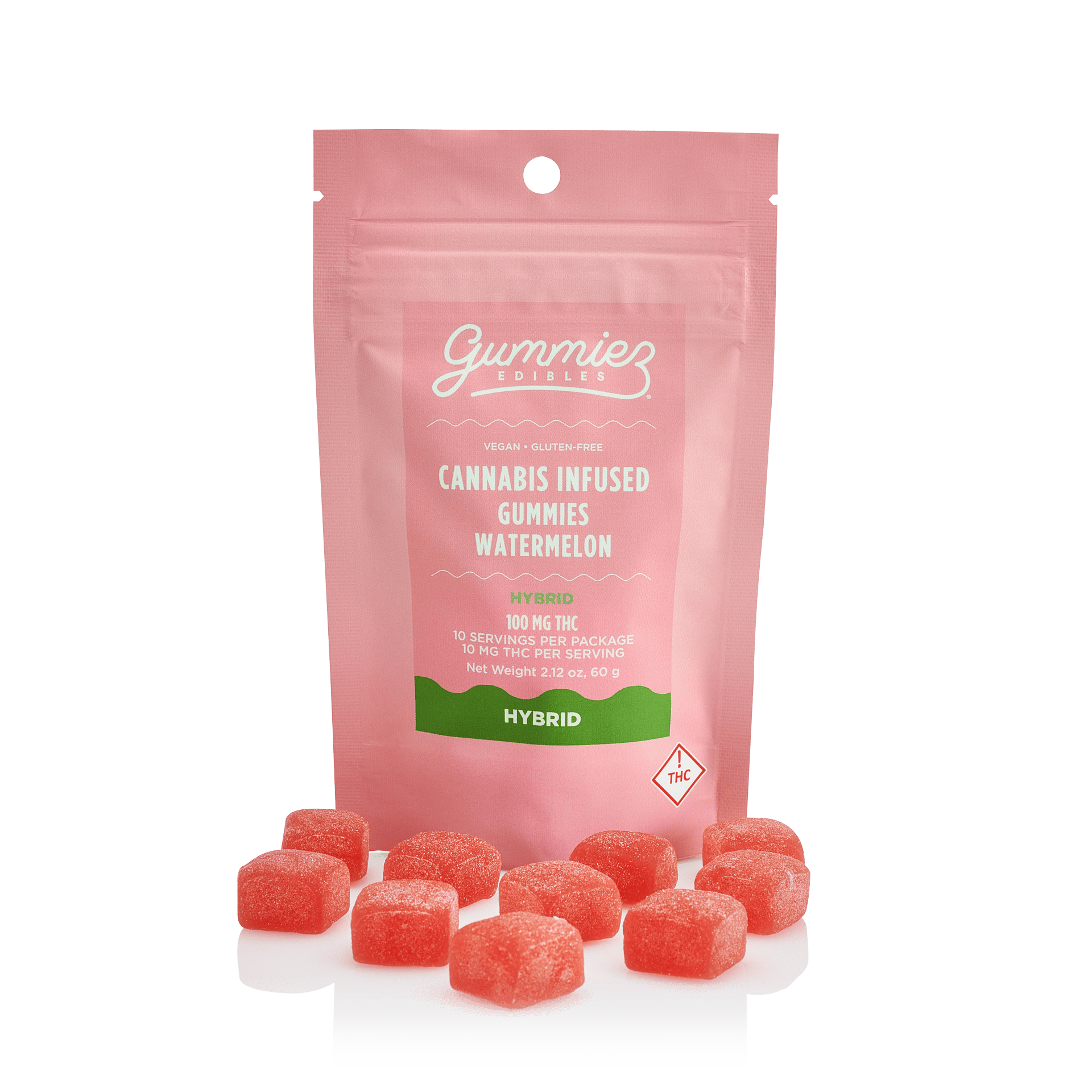 Sweet Watermelon Gummies 100mg (10-Pack | 10mg Each)
