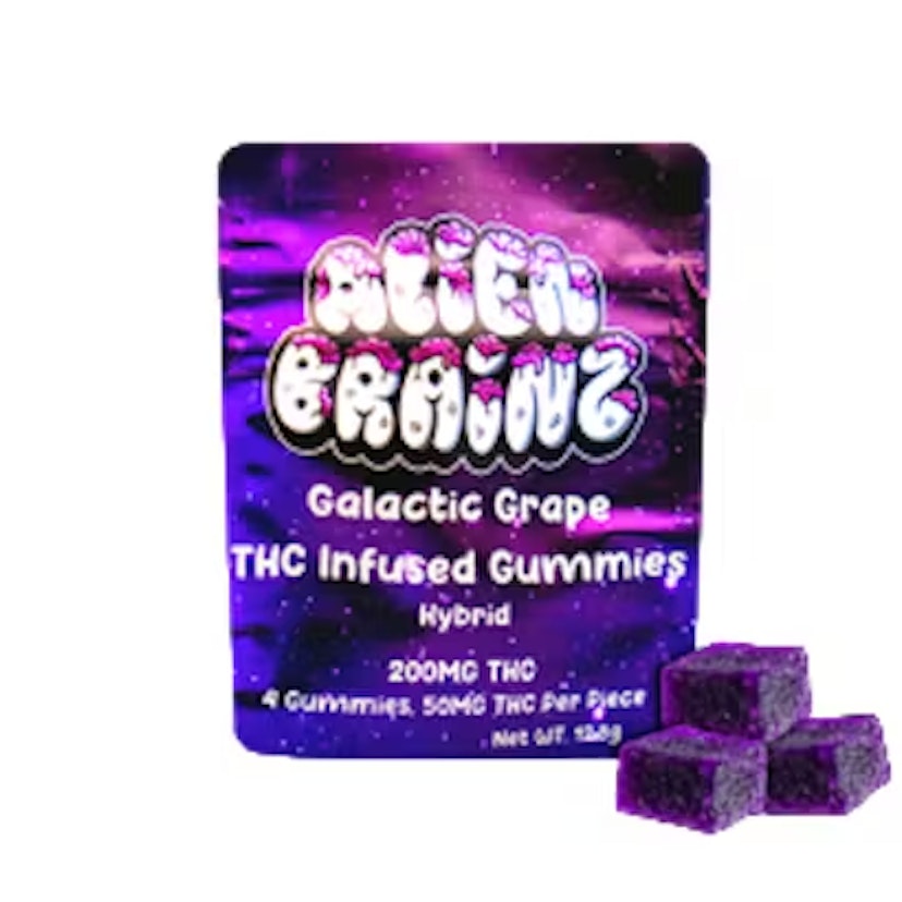 Alien Brainz - Galactic Grape 200mg Gummies