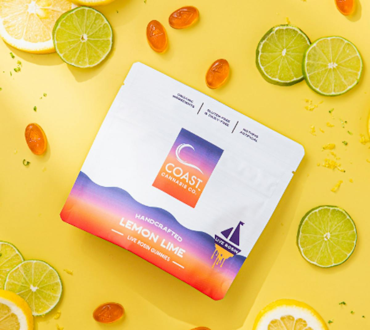 Photo of Coast Lemon Lime Gummies 100mg 20pk (Live Rosin)