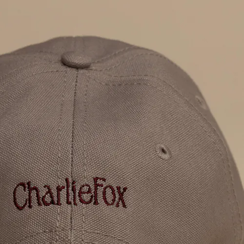 Charlie Fox | Hat | Taupe with Maroon Fox-2