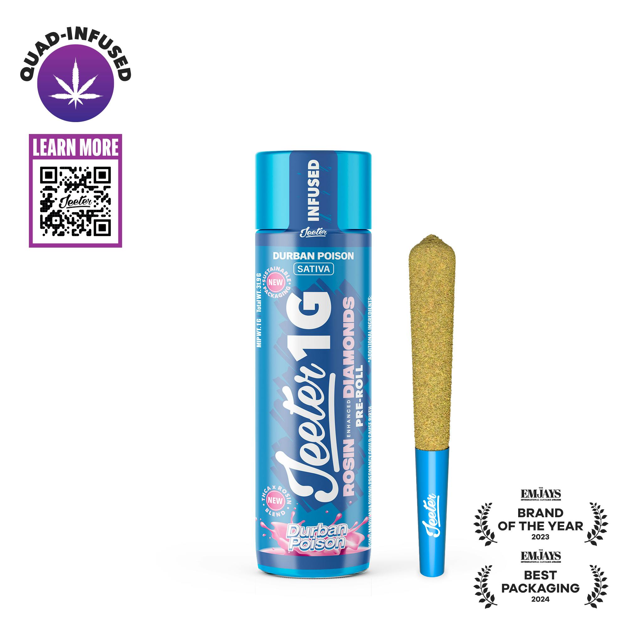 Jeeter 1g Infused Pre-Roll - Durban Poison