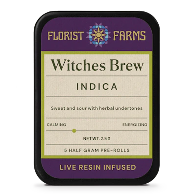 Florist Farms - 5 Pack .5g Live Resin & Diamond Infused Prerolls - Witches Brew - PRE_ROLLS by Florist Farms at King of Budz