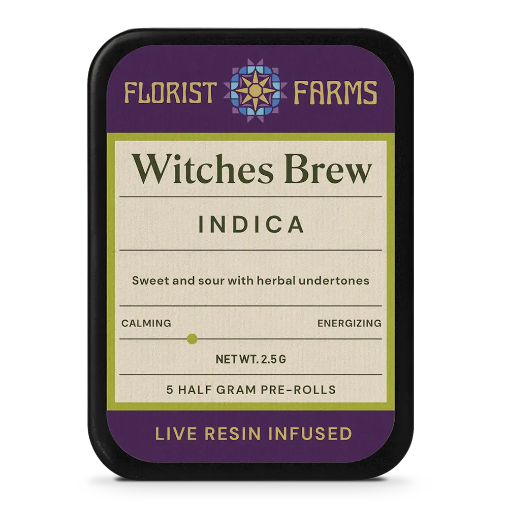 Product Florist Farms - Witches Brew - 2.5g - 5pk - Infused prerolls