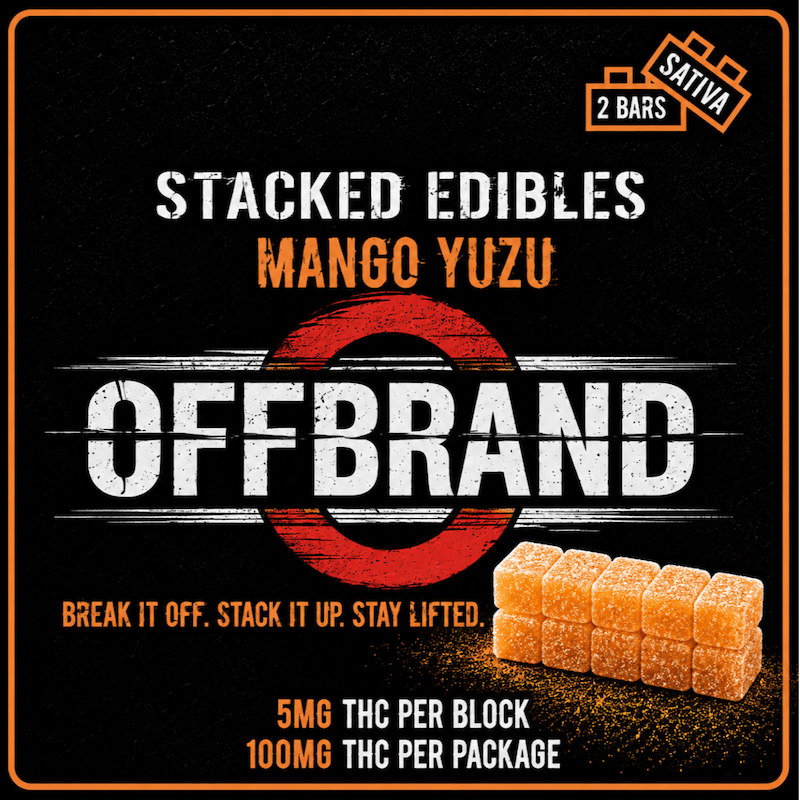 Product Offbrand - Mango Yuzu Stacked Edibles (100mg 2pk)