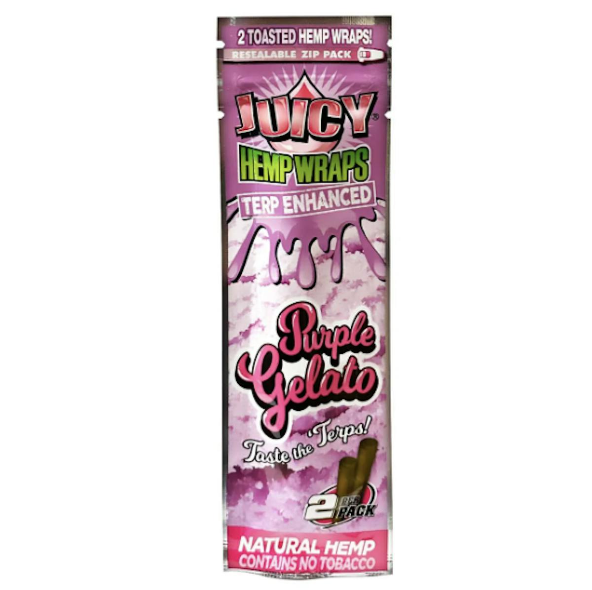 Photo of Juicy Jay’s Purple Gelato Terpene Enhanced Natural Hemp Wraps