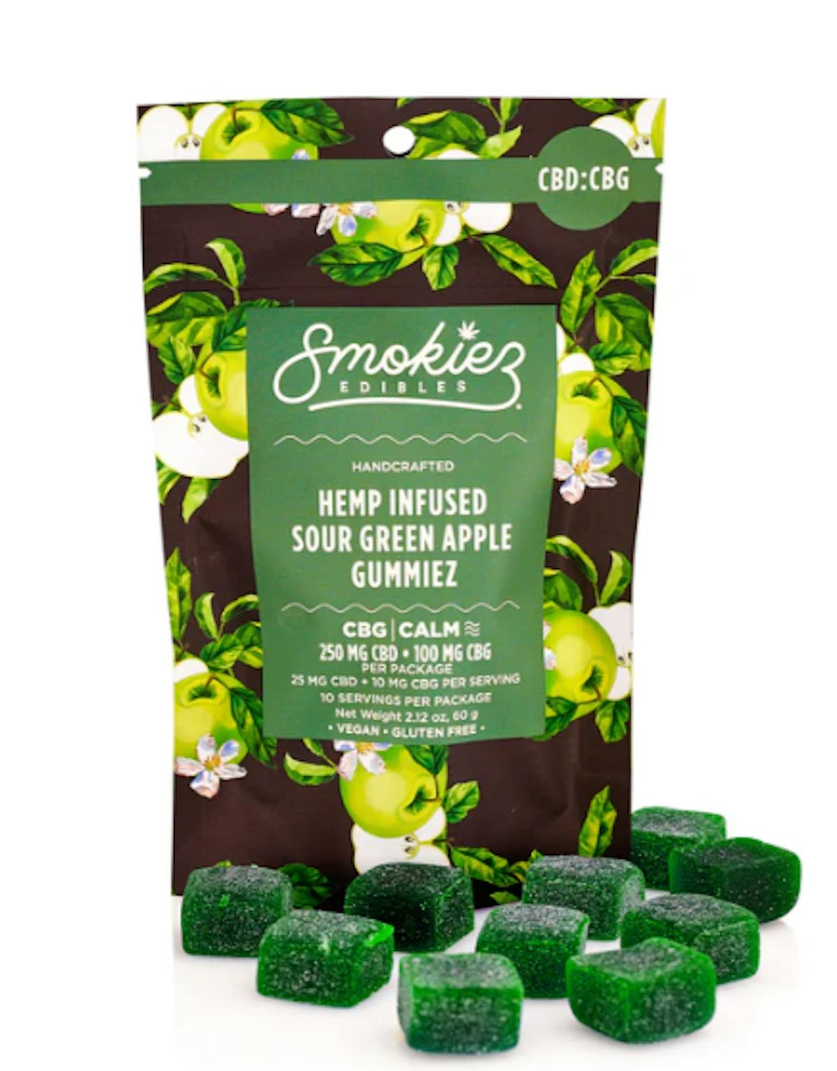Photo of Smokiez – Gummies – Sour Green Apple (1:1) (CBG:THC) (H) 100mg
