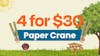 4 Paper Crane 1G pre-rolls for $30