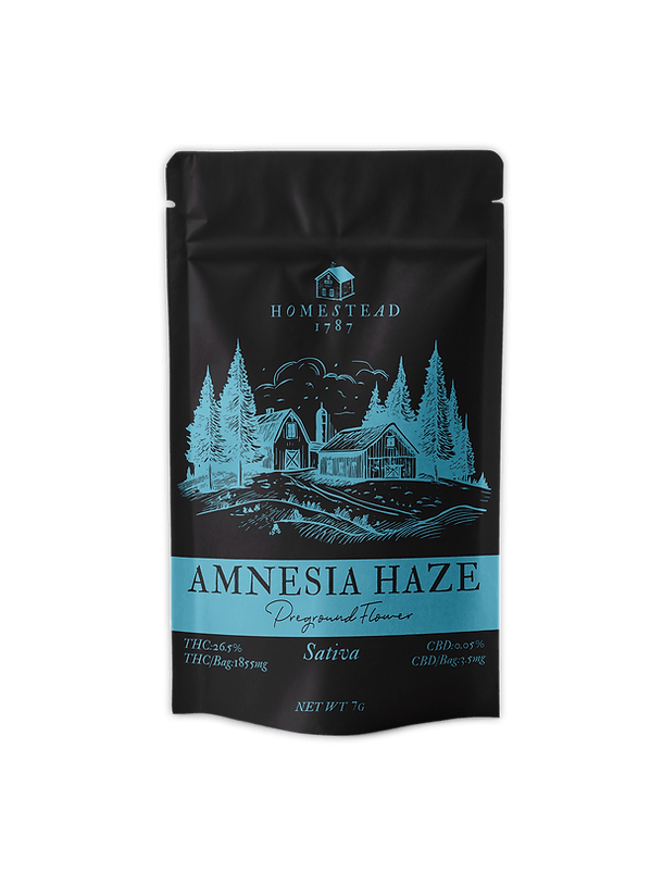 Homestead Pre-Ground Flower Amnesia Haze - Sativa