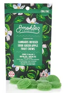 Product: 1:1 | Sweet Green Apple | 20mg THC x 20mg CBG | 10pk | Smokiez Edibles