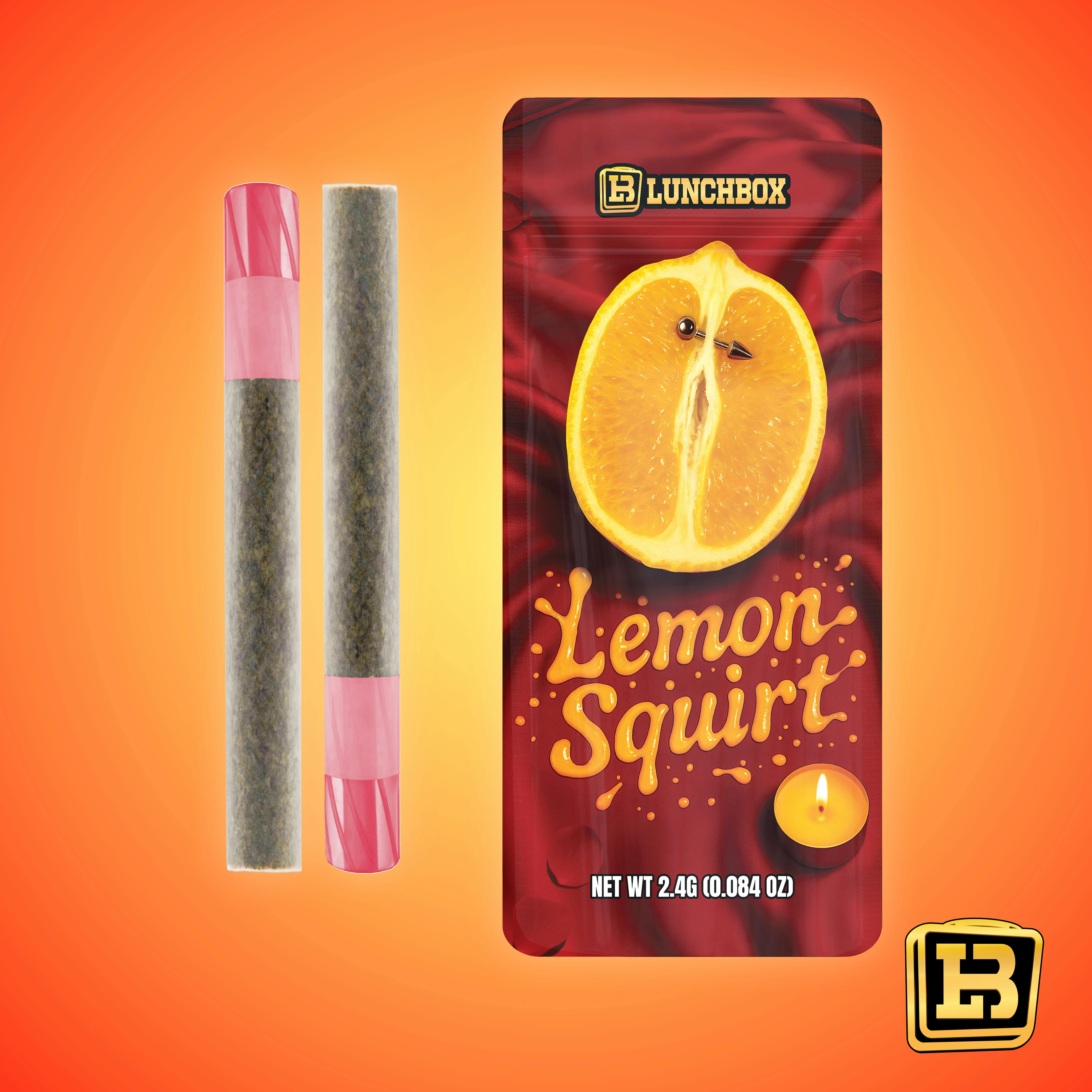 LunchBox Preroll 1.2g 2pk Lemon Squirt