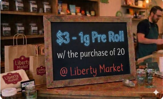 AAtomic Breath 1g Pre Roll $3 when you buy 20