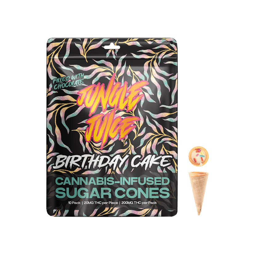 Jungle Juice - THC Sugar Cones - Birthday Cake - 200mg