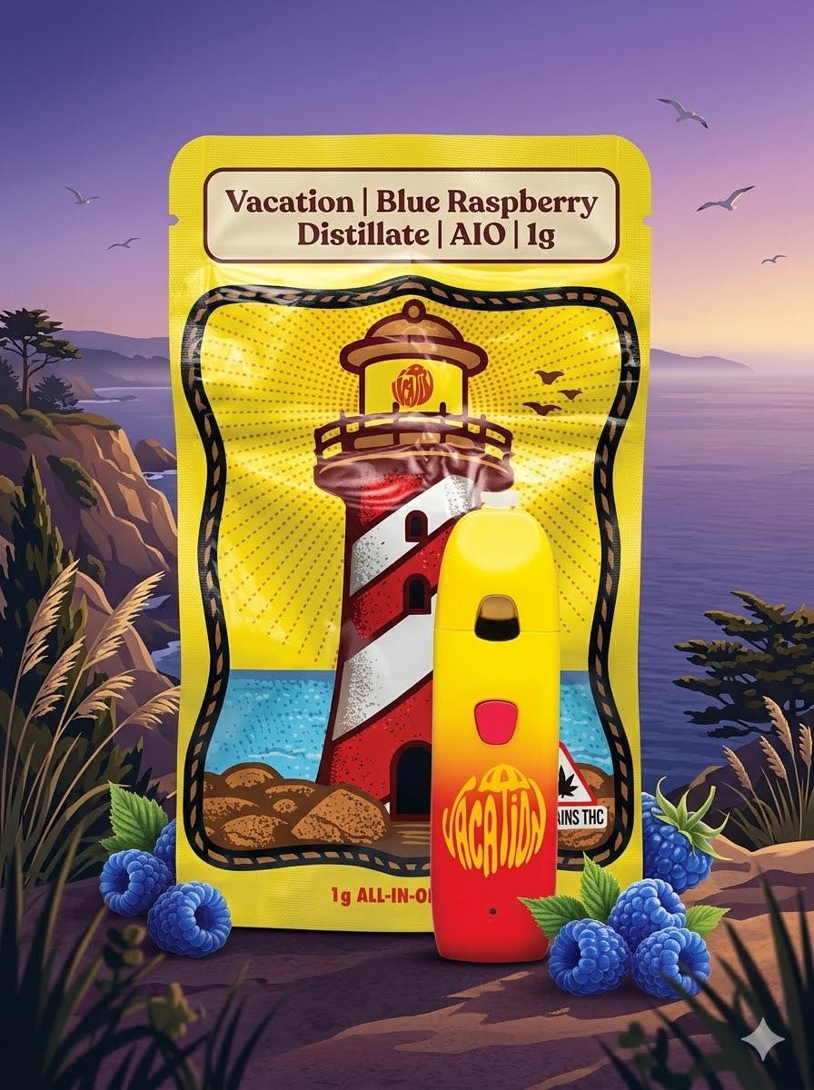 Product Vacation | Blue Raspberry | Distillate | AIO | 1g