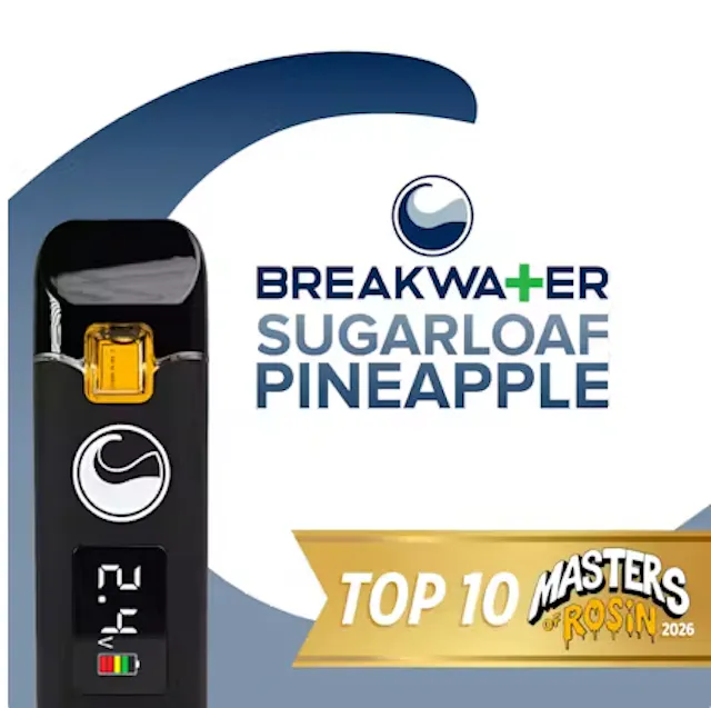 Breakwater Live Hash Rosin Disposable Sugarloaf Pineapple 1g (hybrid, disposables)