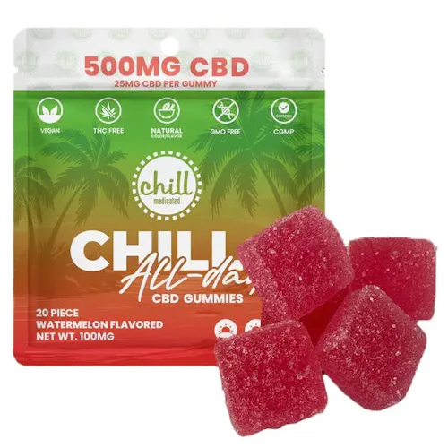 Chill Medicated Watermelon CBD All-Day Gummies Rec-1