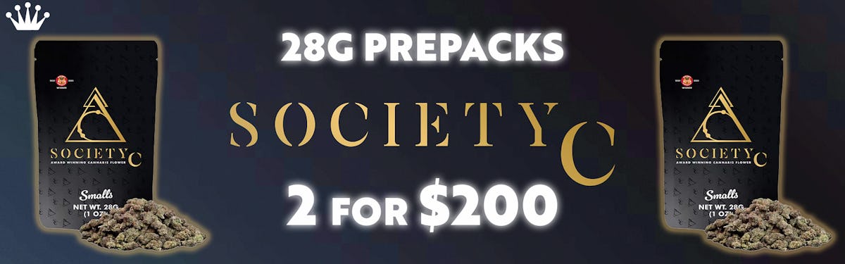 Society C 28g Prepacked Smalls 2/$200
