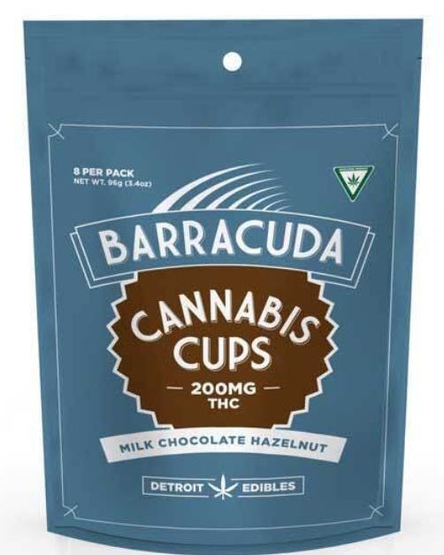 Detroit Edibles | Barracuda Cups | Milk Chocolate Hazelnut | 200mg