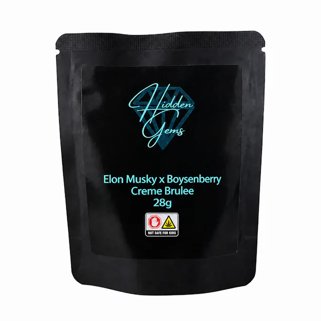Hidden Gems Flower Elon Musky x Boysenberry Creme Brulee 28g (hybrid)