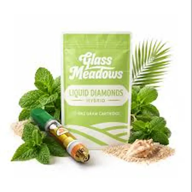 Glass Meadows Liquid Diamonds Vape Cart Maui Mint 1g (hybrid, cartridges)