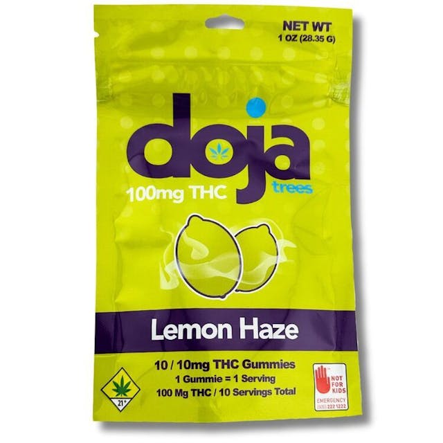 Doja Trees Gummy - Lemon Haze - 10 x 10mg - 100mg THC