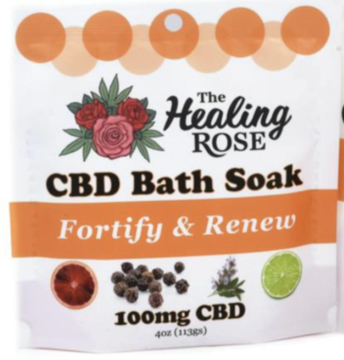 Photo of The Healing Rose Fortify & Renew CBD Bath Soak 100mg 4oz