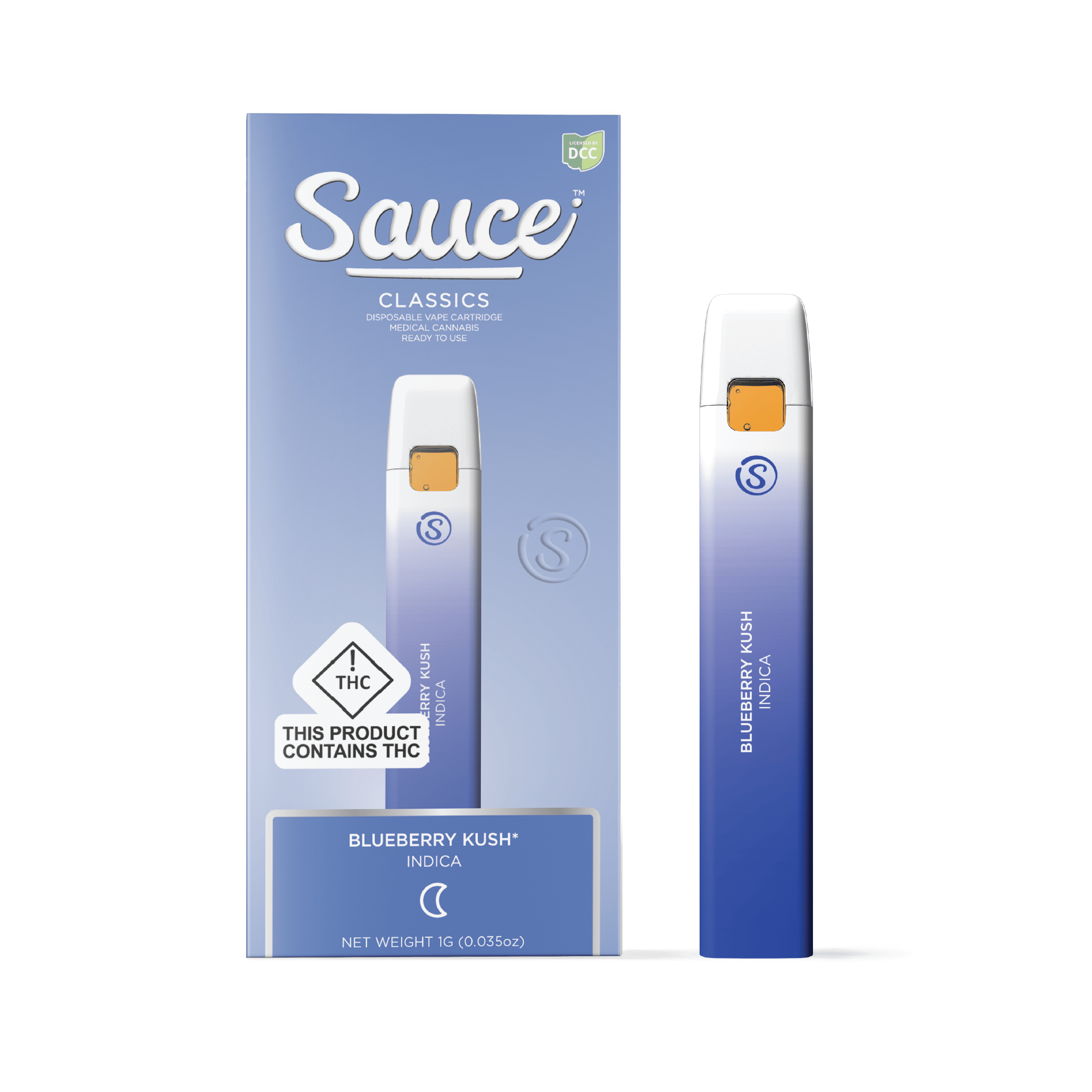vape cartridge disposable Blue Kush Disposable 1g (Indica) l Sauce | Columbus