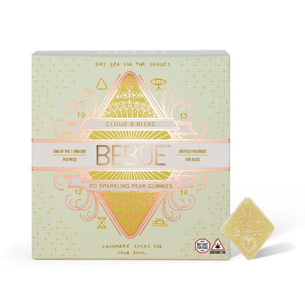 Cloud 9 Sparking Pear | 100mg | Gummies | Beboe