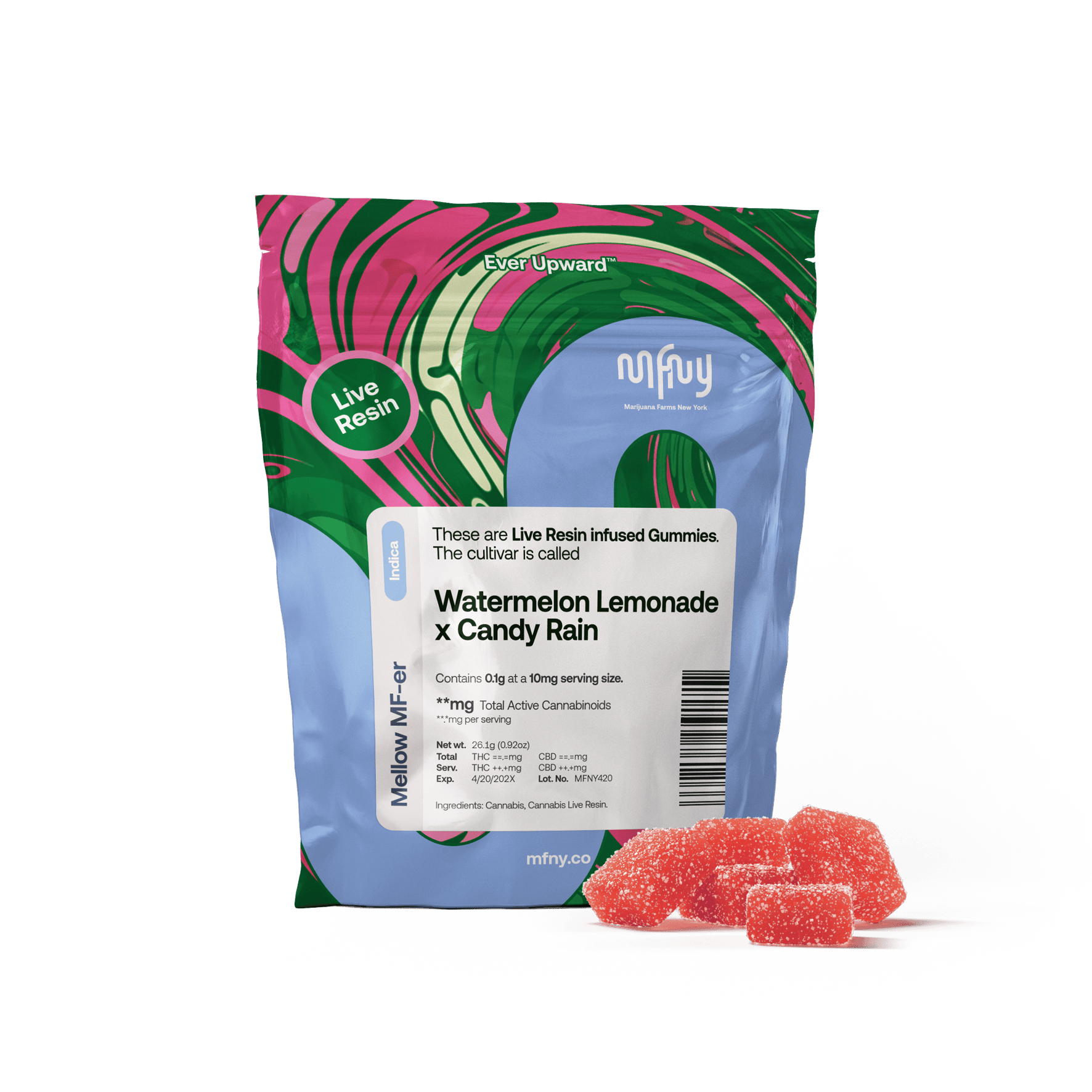 Watermelon Lemonade x Candy Rain Live Resin Gummies | 10 pk