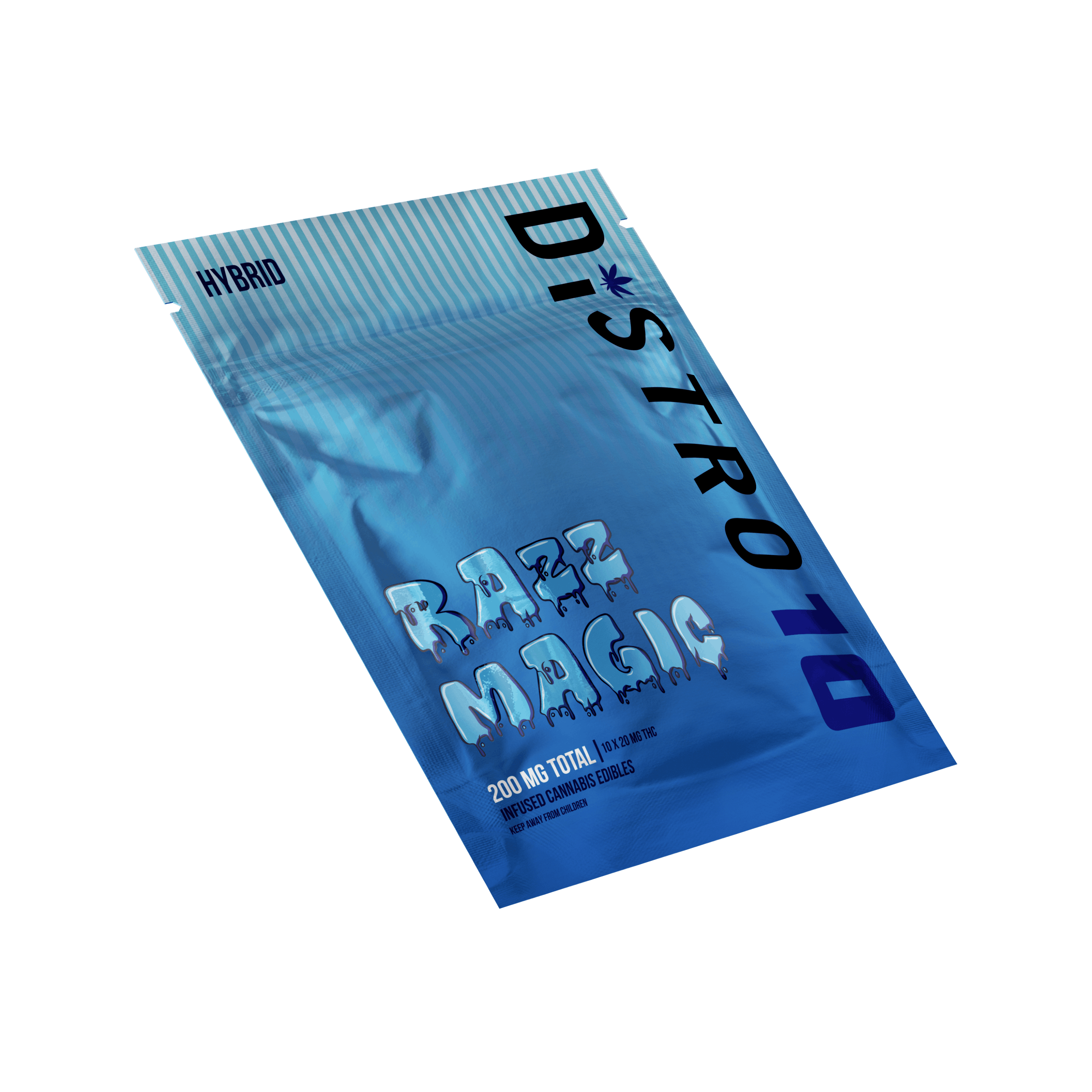 Product: Distro 10 | Razz Magic | Infused Gummies | 200mg | Hybrid