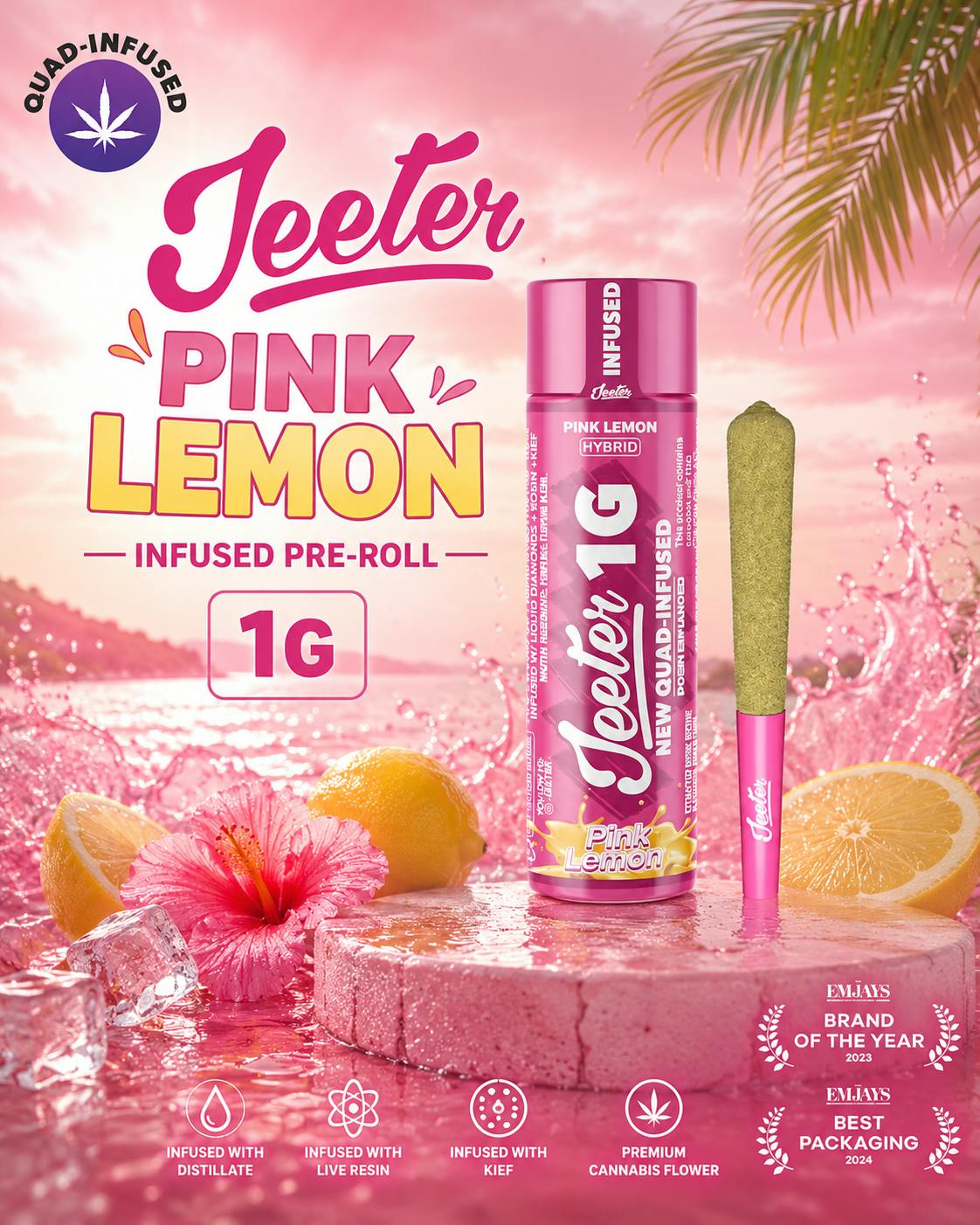 Product Jeeter | Pink Lemon | Infused Pre-Roll | 1g