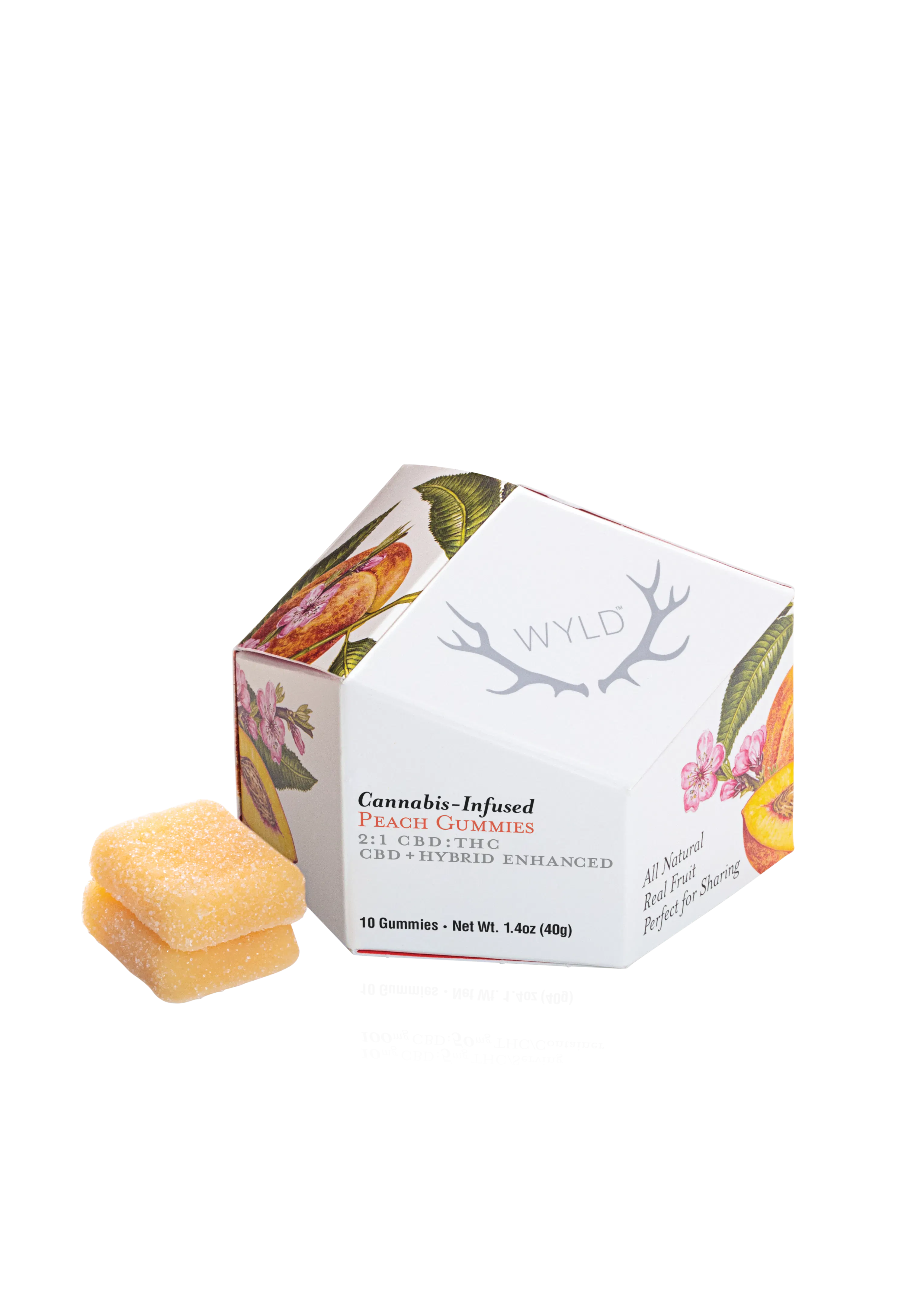 Peach 2:1 CBD + Hybrid Enhanced Gummies | Nuna Harvest