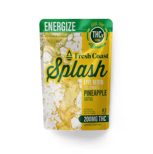 Fresh Coast Splash 200mg Gummies - Pineapple Energize 4:1 (THC