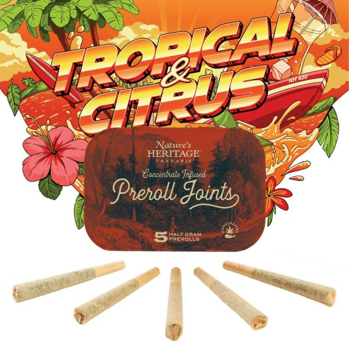 Product Nature's Heritage - Guicy Banger Bubble Hash Infused Pre-Roll 0.5g 5pk (2.5g)