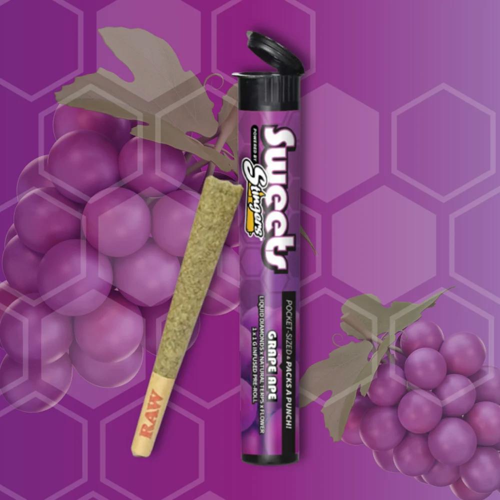 Product Grape Ape Distillate Infused | Pre Rolls