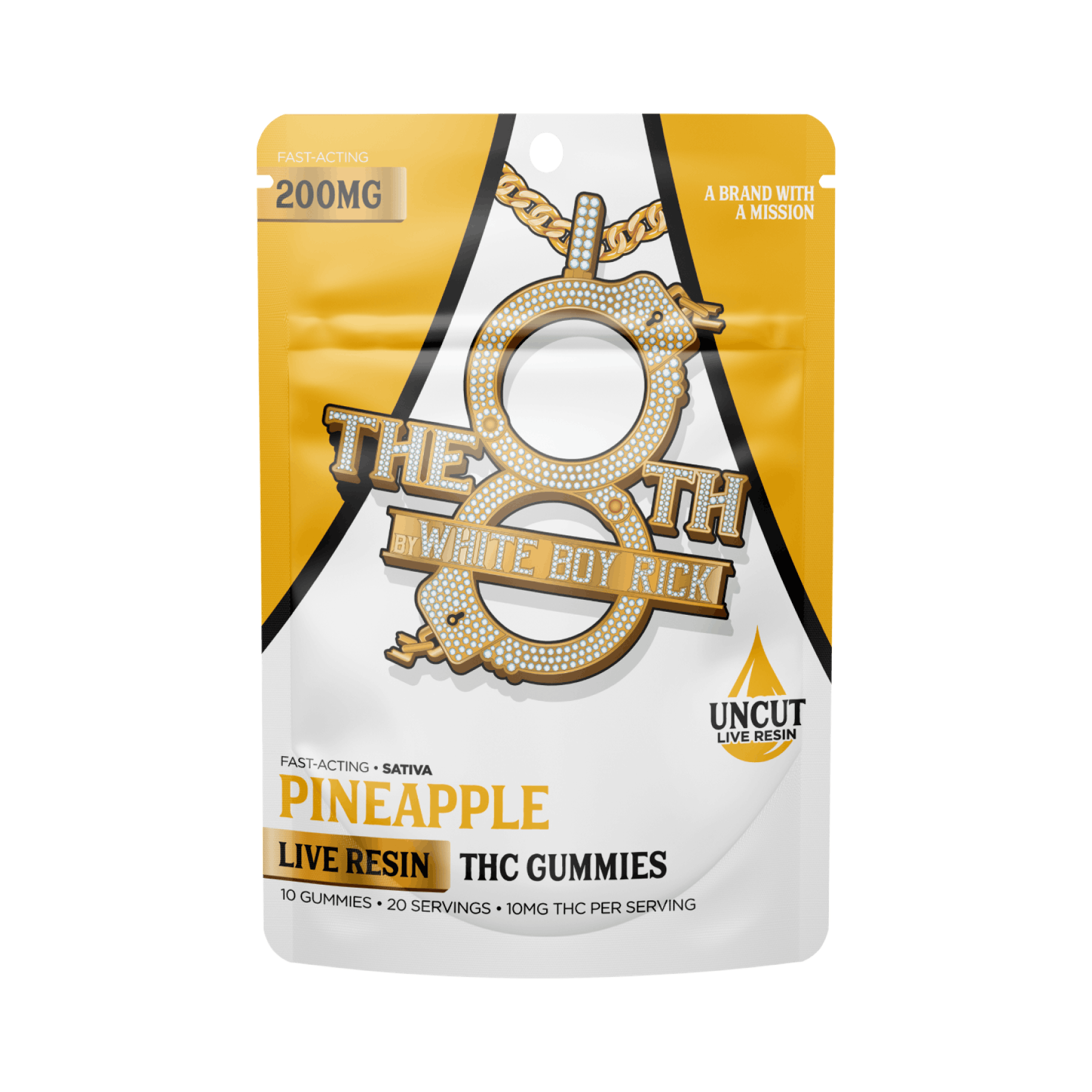 The 8th - 200mg LIve Resin Gummies - Pineapple