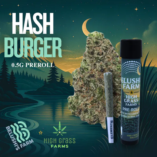 Belushi's Farms Pre-Roll Hash Burger .5g (indica hybrid, singles)