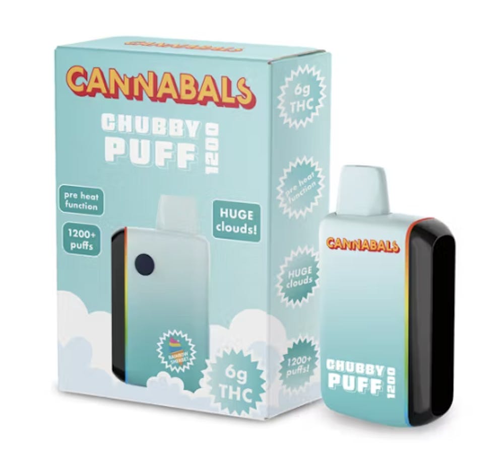 Product Chubby Puff Disposable | Rainbow Sherbet (H) | 6g | Cannabals