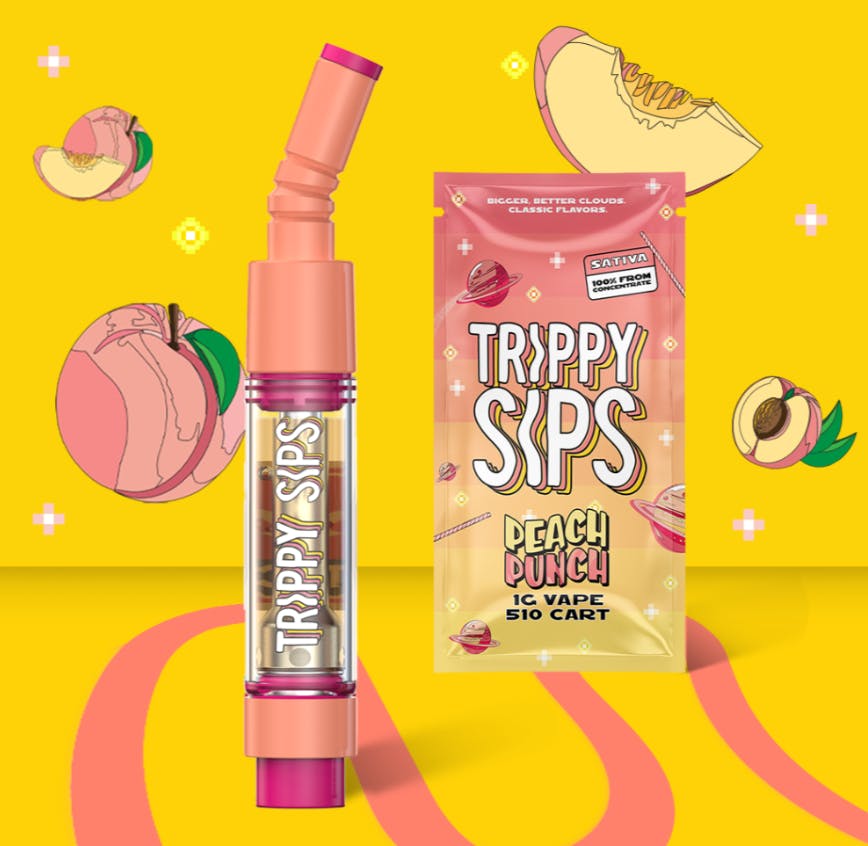 Trippy Sips - Cartridge - Peach Punch (1g)