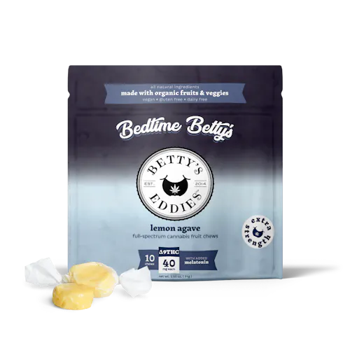 Bettys Eddies 40mg Lemon Agave Melatonin Chews 0.4g/400mg-1