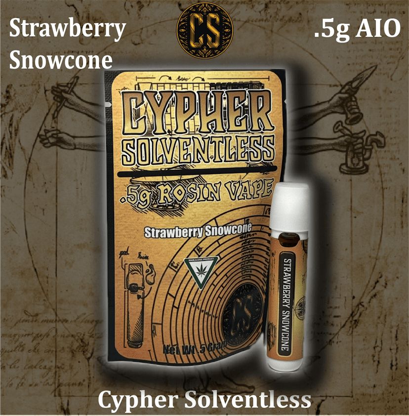 Cypher | 0.5g Rosin Disposable | Strawberry Snow Cone