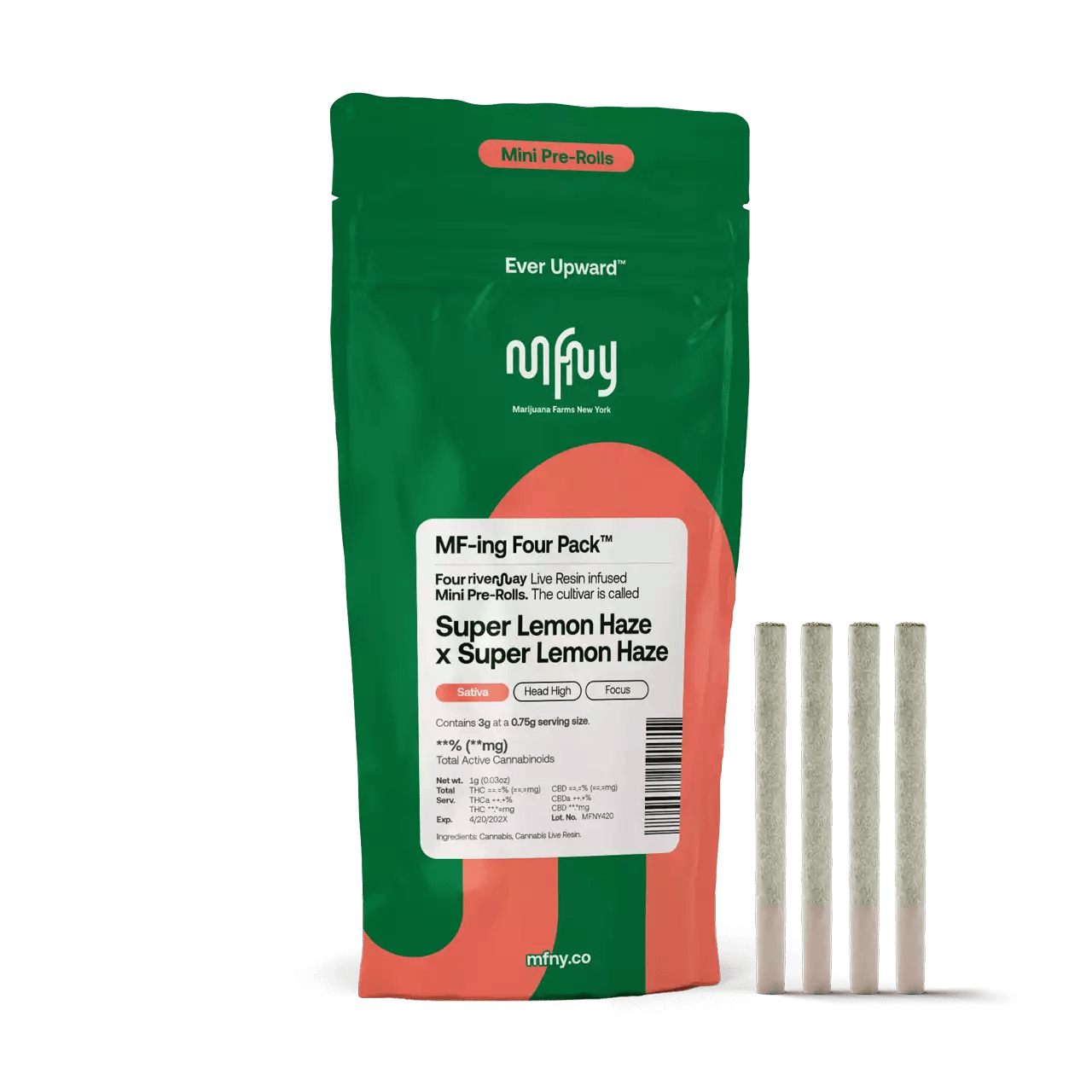 MFNY - 4 Pack .75g Live Resin Infused Prerolls - Super Lemon Haze x Super Lemon Haze