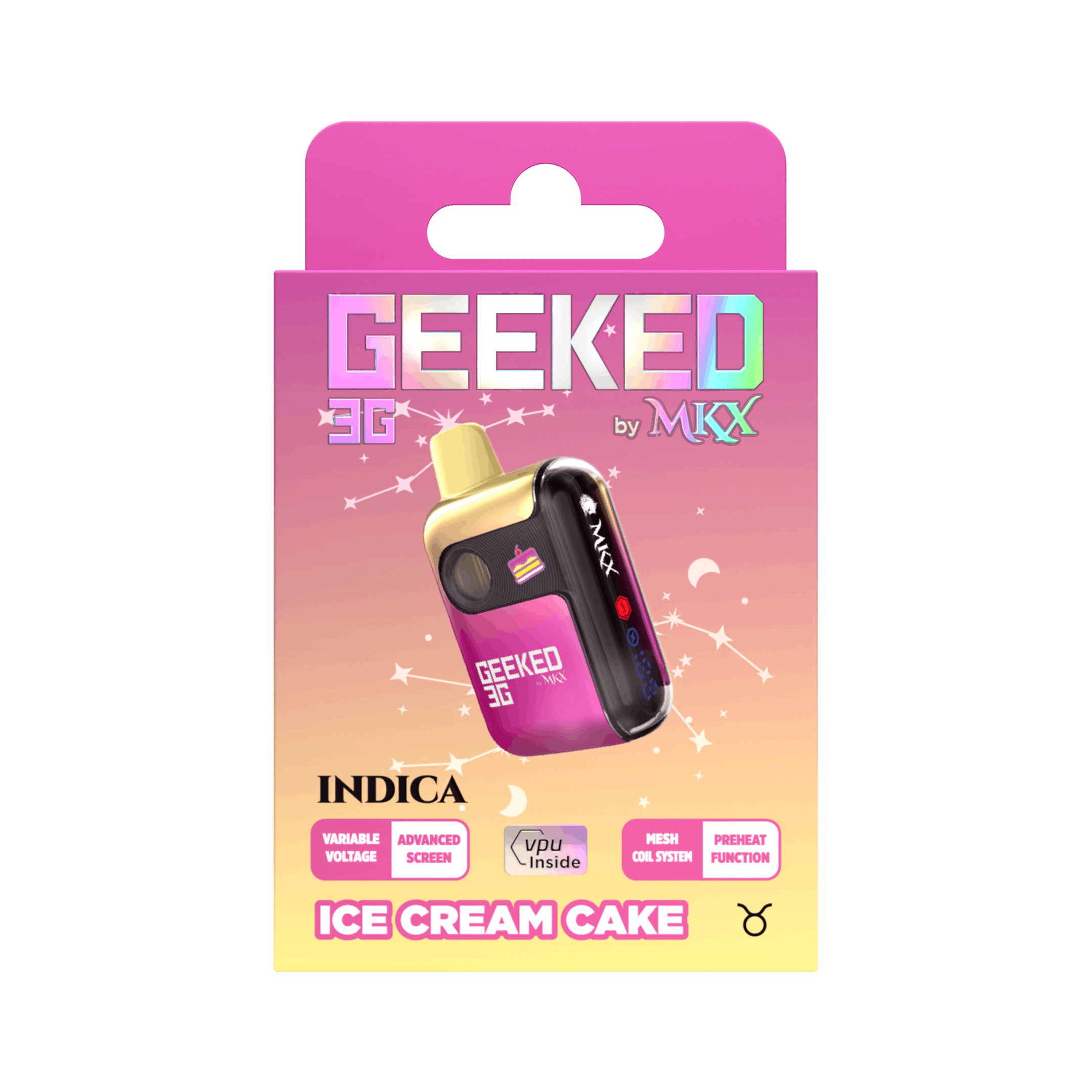 Product: Geeked | Ice Cream Cake Disposable Vape | Indica