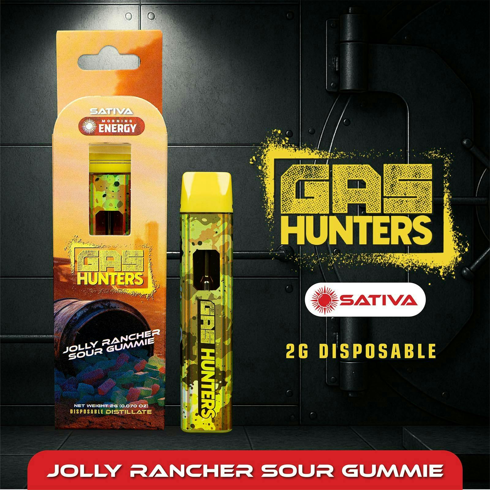 Product: Gas Hunters | Disposable Vape - 2g - Jolly Rancher Sour Gummie