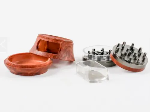 78mm Zinc 4pc Grinder Assorted Wood-2