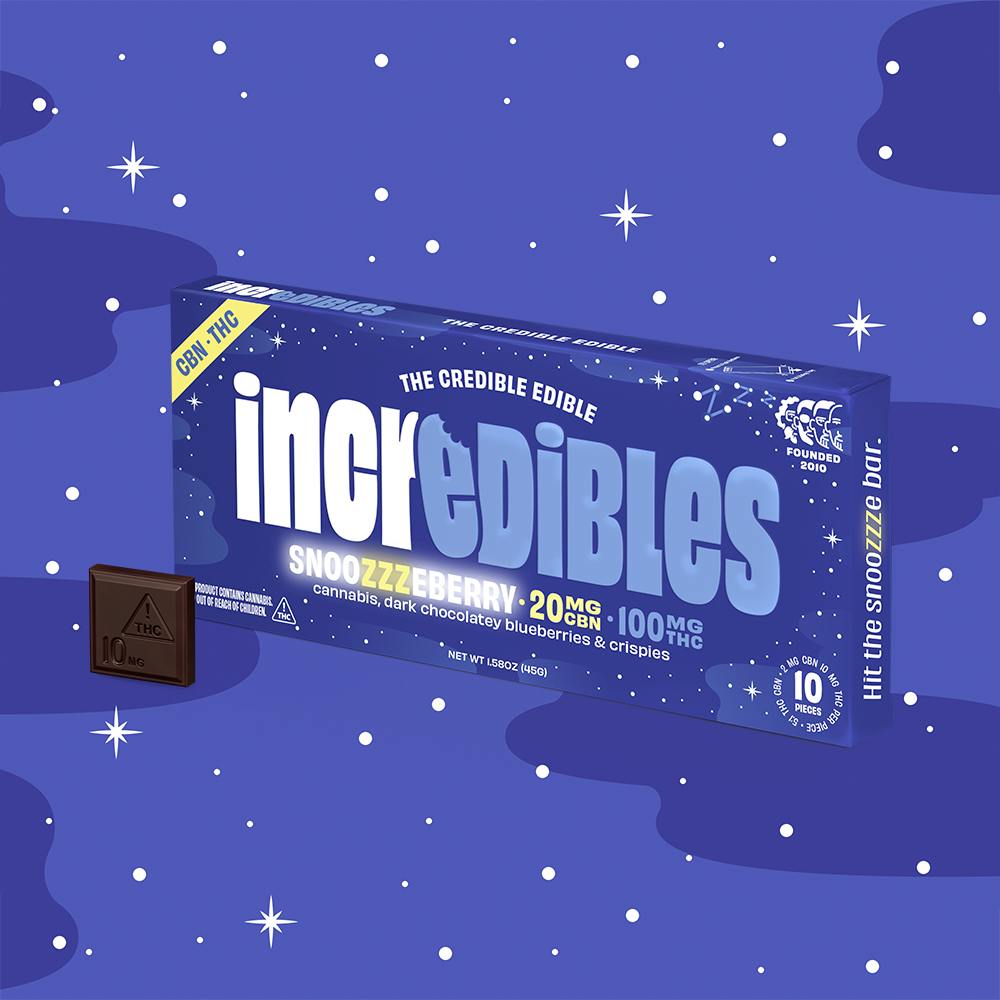 Incredibles - 100mg Chocolate 5:1 THC/CBN - Snoozzzeberry
