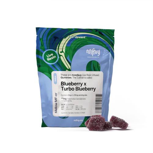 Blueberry x Turbo Blueberry | Live Resin Gummies | 10pk | 100mg-active