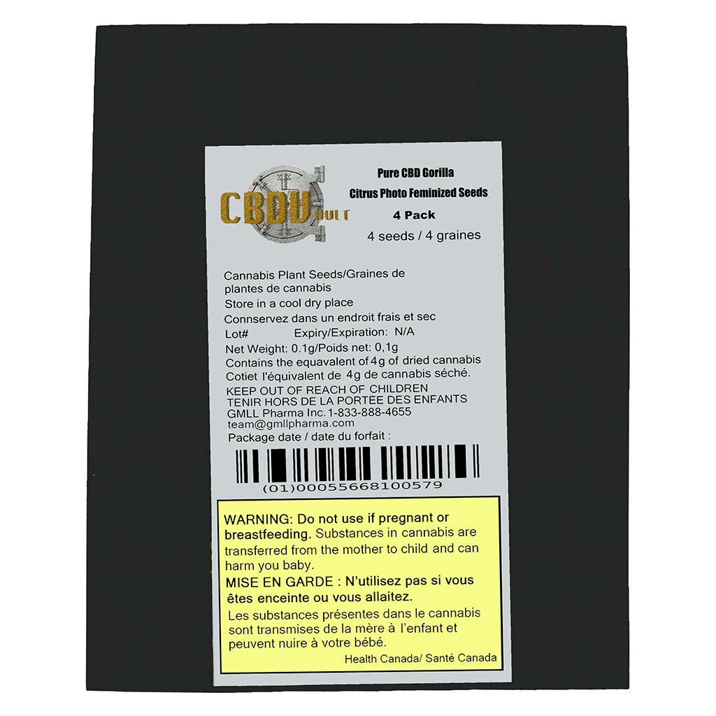Cbd vault - pure cbd gorilla citrus photo feminized - 4 pack