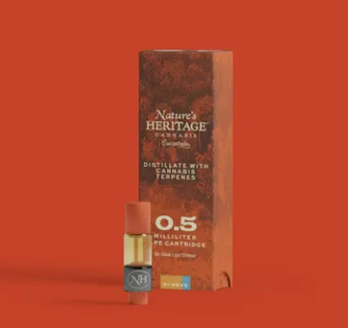 Nature's Heritage Banana Punch Live Rosin Cartridge .5g Vaporizers