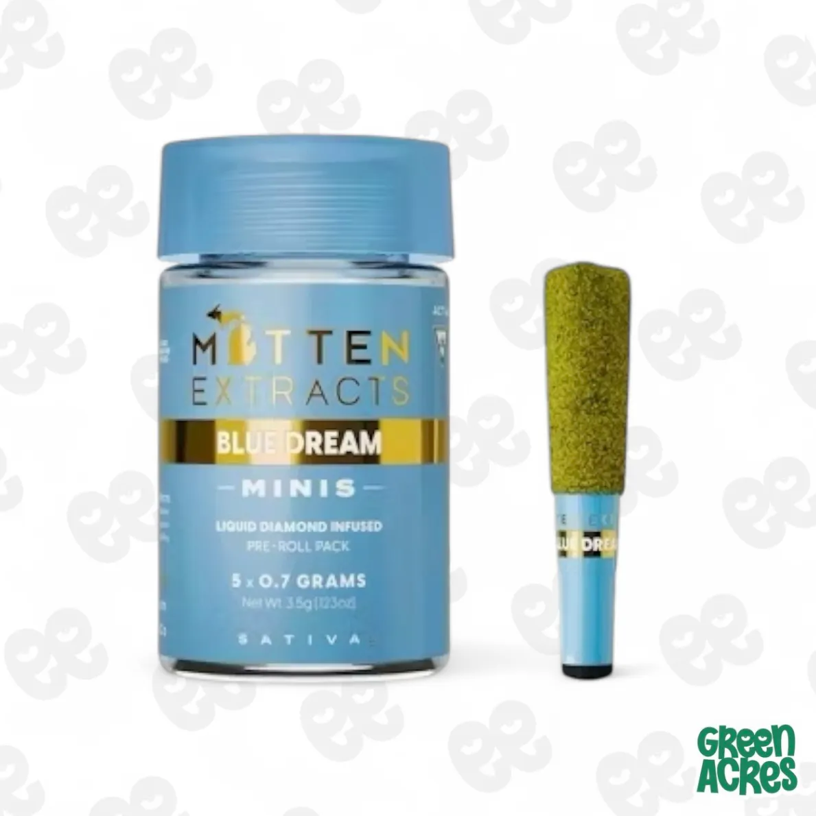 Mitten Extracts: Blue Dream 5 Pack Infused Pre-Roll's (5x0.7g